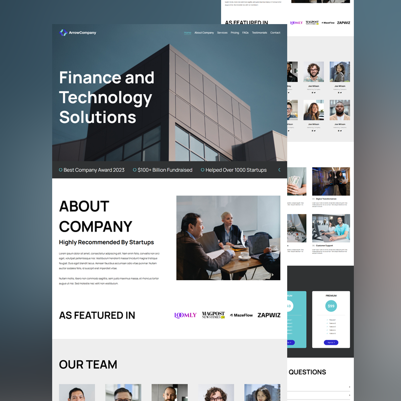 htmlcodix's tweet image. Business Web Design - Arrow Company
#onepagedesign #html