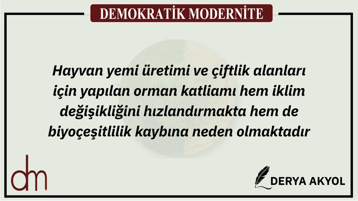“Ulus-Devlet Çıkmazı ve Demokratik Konfederalizm” dosya konulu 51. Sayımızda Derya Akyol’un “Endüstri Tahakkümünden Ekolojik Özgürleşmeye” yazısı…
demokratikmodernite.org/endustriyel-ta…