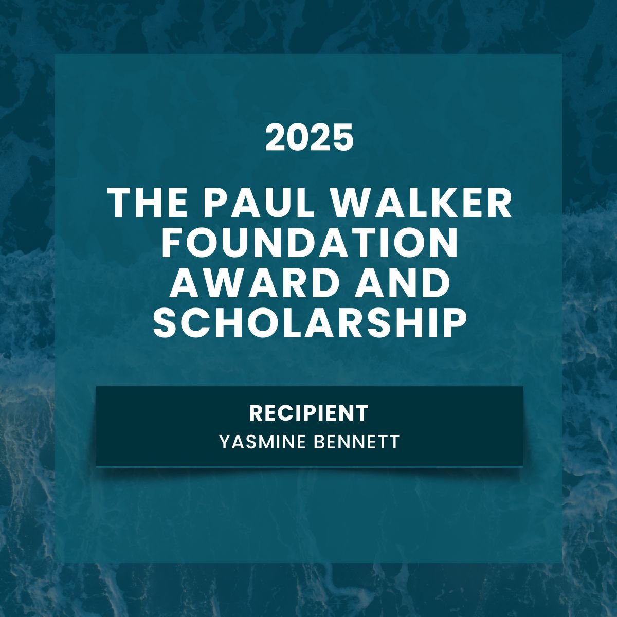 PaulWalkerFoundation (@paulwalkerfdn) on Twitter photo Meet our 2025 Scholarship Recipient: Yasmine Bennett! 💙
A sophomore at Cornell studying Environment & Sustainability, she researches shark sensory systems + uplifts underrepresented voices in ocean science. 🌍✨
Honored to carry on <a href="/RealPaulWalker/">Paul Walker</a>’s legacy. Meet our 2025 Scholarship Recipient: Yasmine Bennett! 💙
A sophomore at Cornell studying Environment & Sustainability, she researches shark sensory systems + uplifts underrepresented voices in ocean science. 🌍✨
Honored to carry on <a href="/RealPaulWalker/">Paul Walker</a>’s legacy.