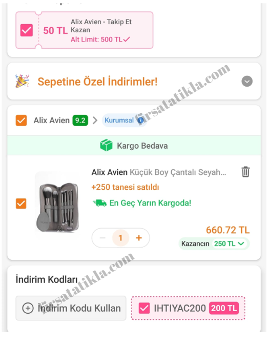 📢 Alix Avien Küçük Boy Çantalı Seyahat Makyaj Fırça Seti - 10 Çeşit Fırça Ucu, Aplikatör ve Makyaj Süngeri

💵 Satıcı takipte 50 TL kupon +
IHTIYAC200 koduyla 660,72 TL

📌 ty.gl/ujsa40hufgepu

Trendyol #işbirliği