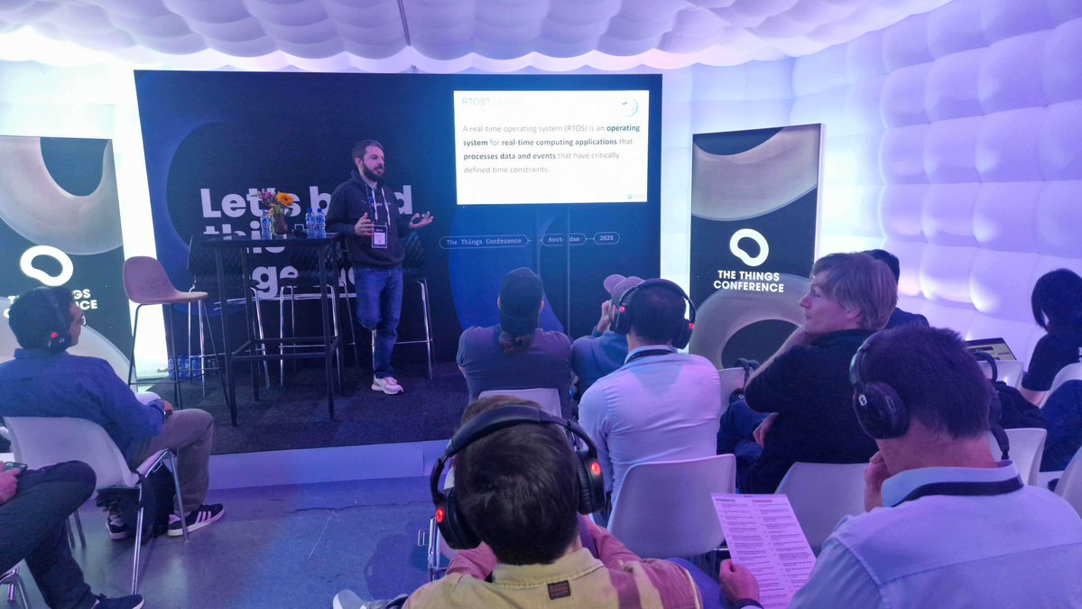 ZephyrIoT's tweet image. 📸 A few glimpses from The Things Conference 2025 in Amsterdam!
The global community for Edge & #IoT came together on Sept 23–24 to share ideas, innovations, and inspiration.
We are proud to see #ZephyrRTOS so well represented across the ecosystem.