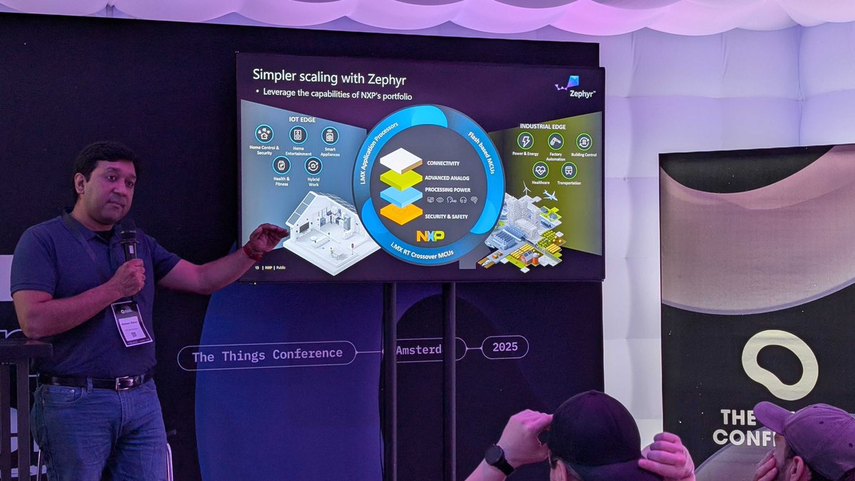 ZephyrIoT's tweet image. 📸 A few glimpses from The Things Conference 2025 in Amsterdam!
The global community for Edge & #IoT came together on Sept 23–24 to share ideas, innovations, and inspiration.
We are proud to see #ZephyrRTOS so well represented across the ecosystem.