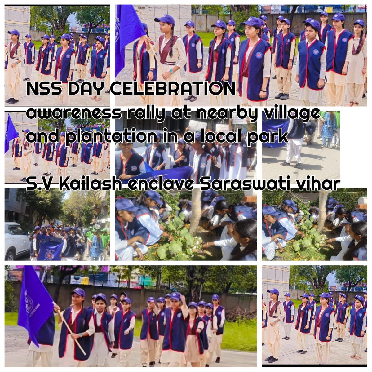 SV_KailashEnclave1411005(NSS & other activities) (@svkailashencla1) on Twitter photo Our NSS students enthusiastically participated in an Awareness Rally and Plantation drive on the occasion of NSS Day Celebrations. HOS Sh Tajender Singh ji motivated the students.
<a href="/SVKailashEncla1/">SV_KailashEnclave1411005(NSS & other activities)</a>
<a href="/Dir_Education/">DIRECTORATE OF EDUCATION Delhi</a>
<a href="/ashishsood_bjp/">Ashish Sood</a>
<a href="/gupta_rekha/">Rekha Gupta</a>
<a href="/EduMinOfIndia/">Ministry of Education</a>
<a href="/narendramodi/">Narendra Modi</a> Our NSS students enthusiastically participated in an Awareness Rally and Plantation drive on the occasion of NSS Day Celebrations. HOS Sh Tajender Singh ji motivated the students.
<a href="/SVKailashEncla1/">SV_KailashEnclave1411005(NSS & other activities)</a>
<a href="/Dir_Education/">DIRECTORATE OF EDUCATION Delhi</a>
<a href="/ashishsood_bjp/">Ashish Sood</a>
<a href="/gupta_rekha/">Rekha Gupta</a>
<a href="/EduMinOfIndia/">Ministry of Education</a>
<a href="/narendramodi/">Narendra Modi</a>