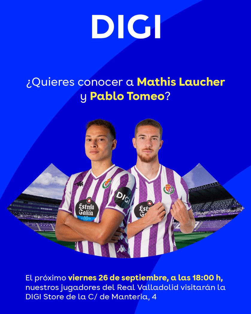 🙋 Conoce a Mathis Lachuer y Pablo Tomeo de la mano de <a href="/digimobil_es/">DIGI España</a>. Este viernes a las 18:00H en la DIGI Store de C/Mantería, 4. ¡Te esperamos!