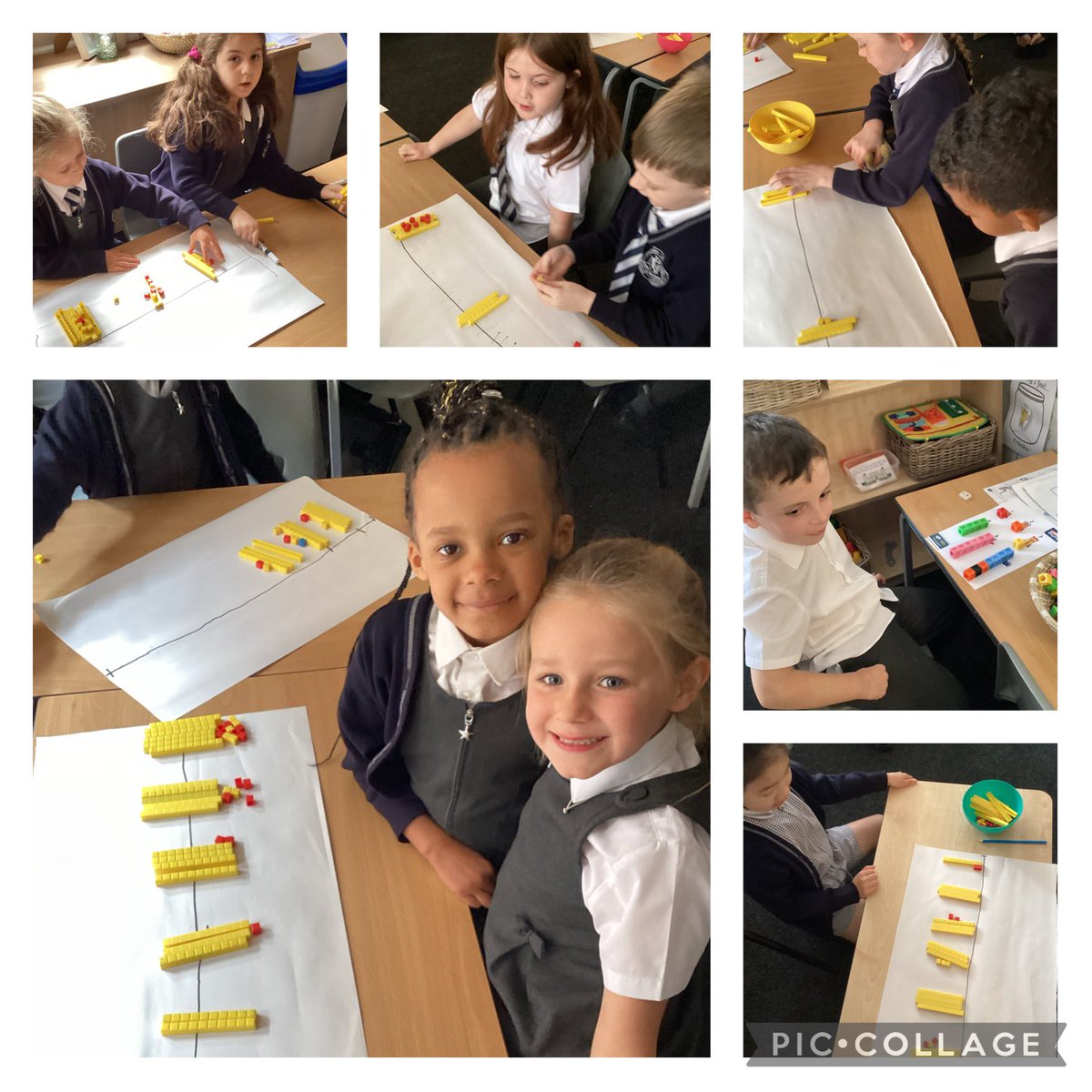 #class23 We have been busy, little mathematicians today making our own numbers and ordering them on a number line.