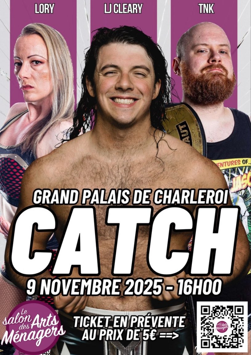 La Superstar wrestling a annoncé un show à Charleroi avec <a href="/LoryWrestler/">Lory 🇩🇪</a>,TNK &amp; LJ Cleary