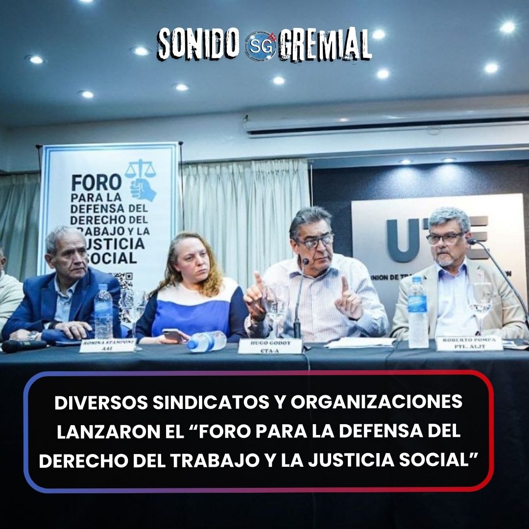 ⚖️👩‍🏭Dirigentes sindicales, Abogados, jueces y organizaciones sociales presentaron un espacio plural para presentar resistencia al embate del Gobierno contra conquistas laborales
🔵🔴
sonidogremial.com.ar/diversos-sindi…