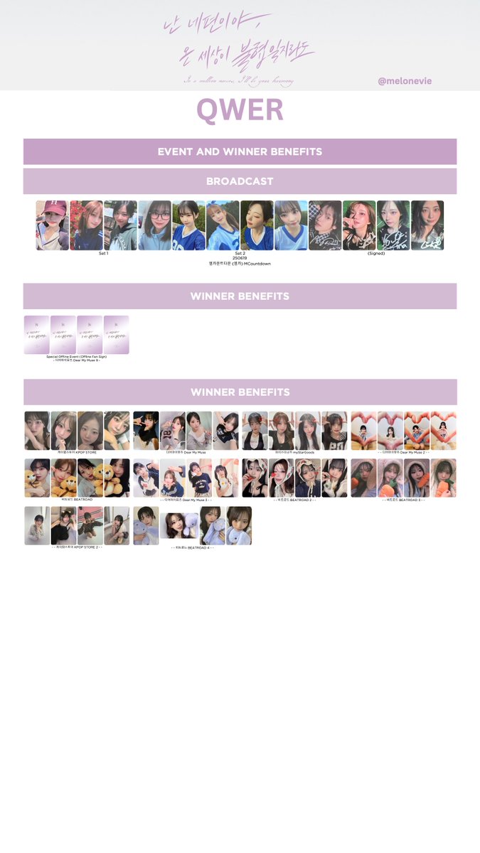 QWER 'Be Your Harmony' Photocard Template Full Group QWER 'Be Your