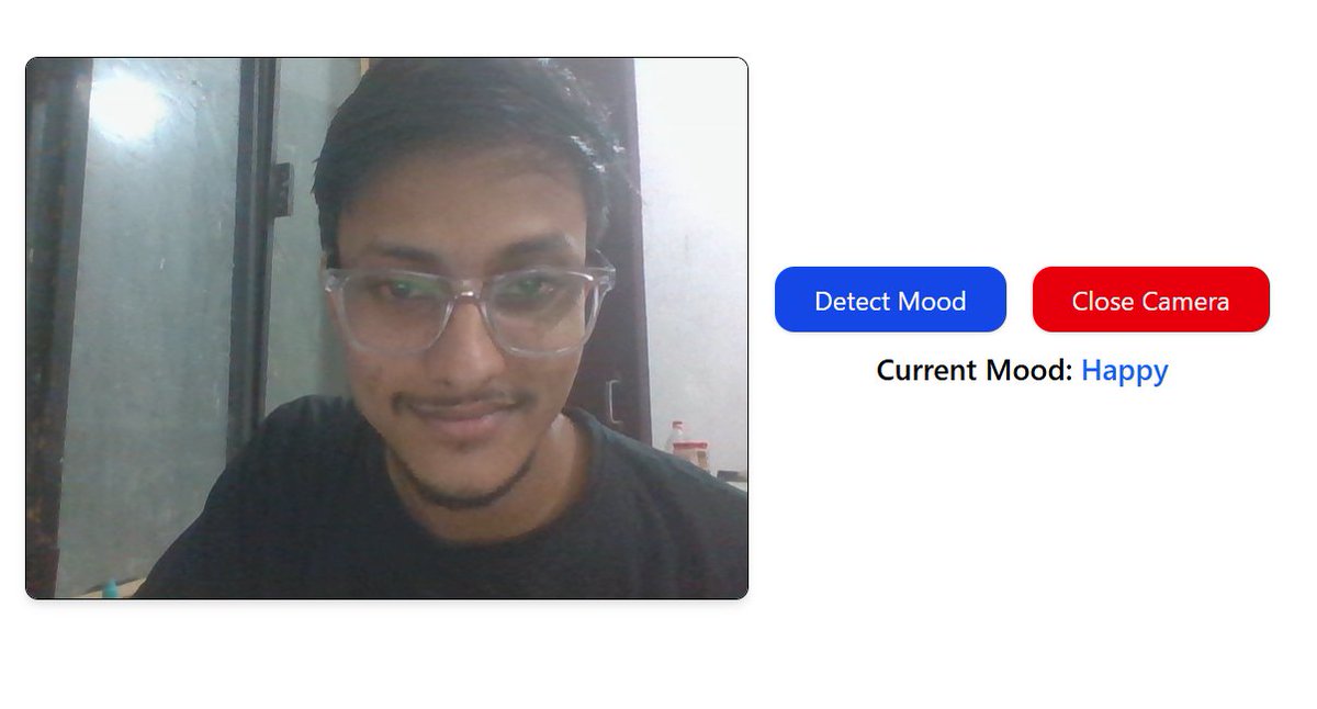 gaurav_pandeyyy's tweet image. Day 14 of my #BackendChallenge 🚀
1st Day of building “Moody Player” 🎶
A music app that detects your facial expression (via face-api.js) & plays songs matching your mood 😍🎧
Excited to build this under guidance of @ankurdotio Sir 🙌
#AI #FaceAPI #LearningInPublic