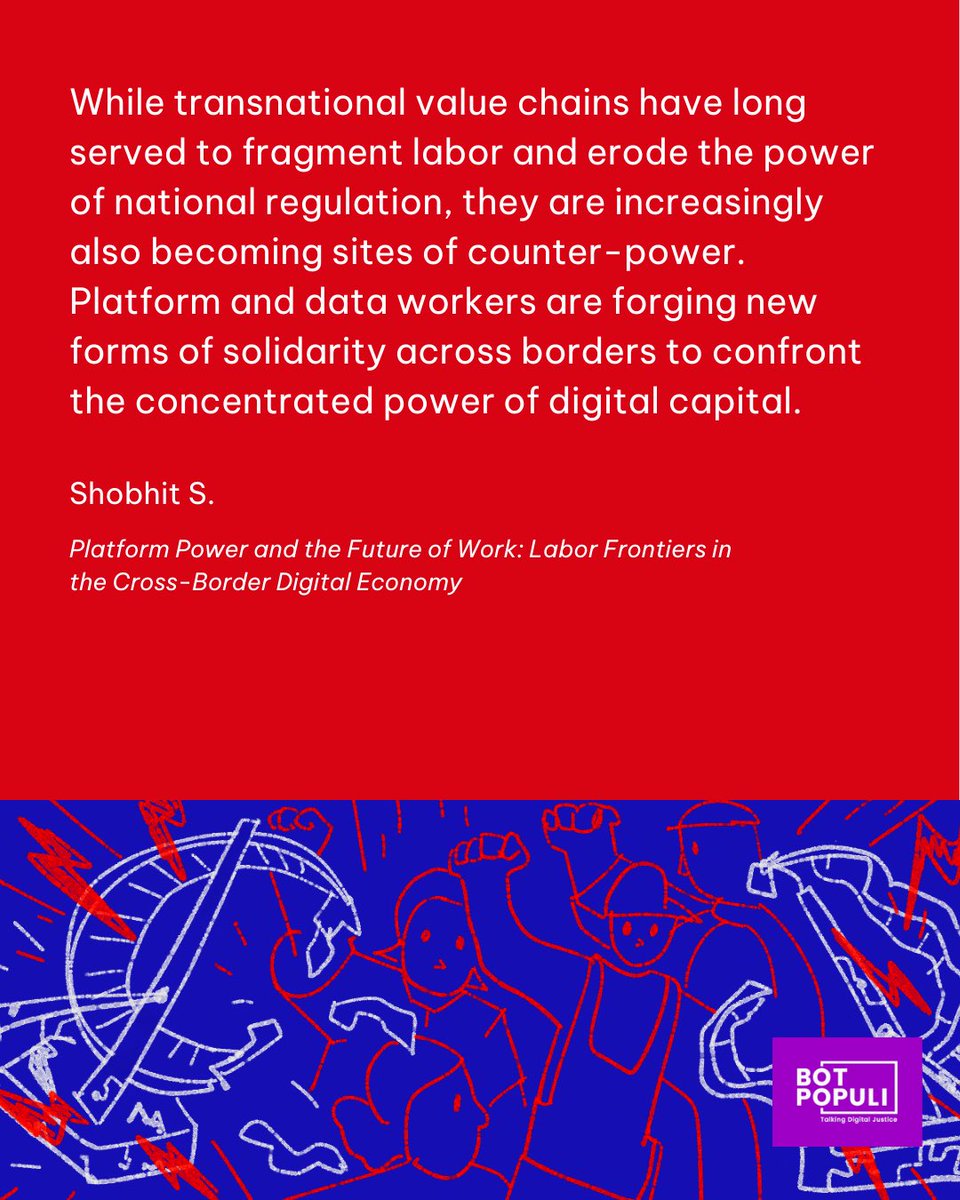 PopuliBot's tweet image. Have you read @shobhit95s transformative proposals for democratic and worker-led digital futures, grounded in collective agency, socio-economic justice, and transnational solidarity? 

Read now: botpopuli.net/platform-power…