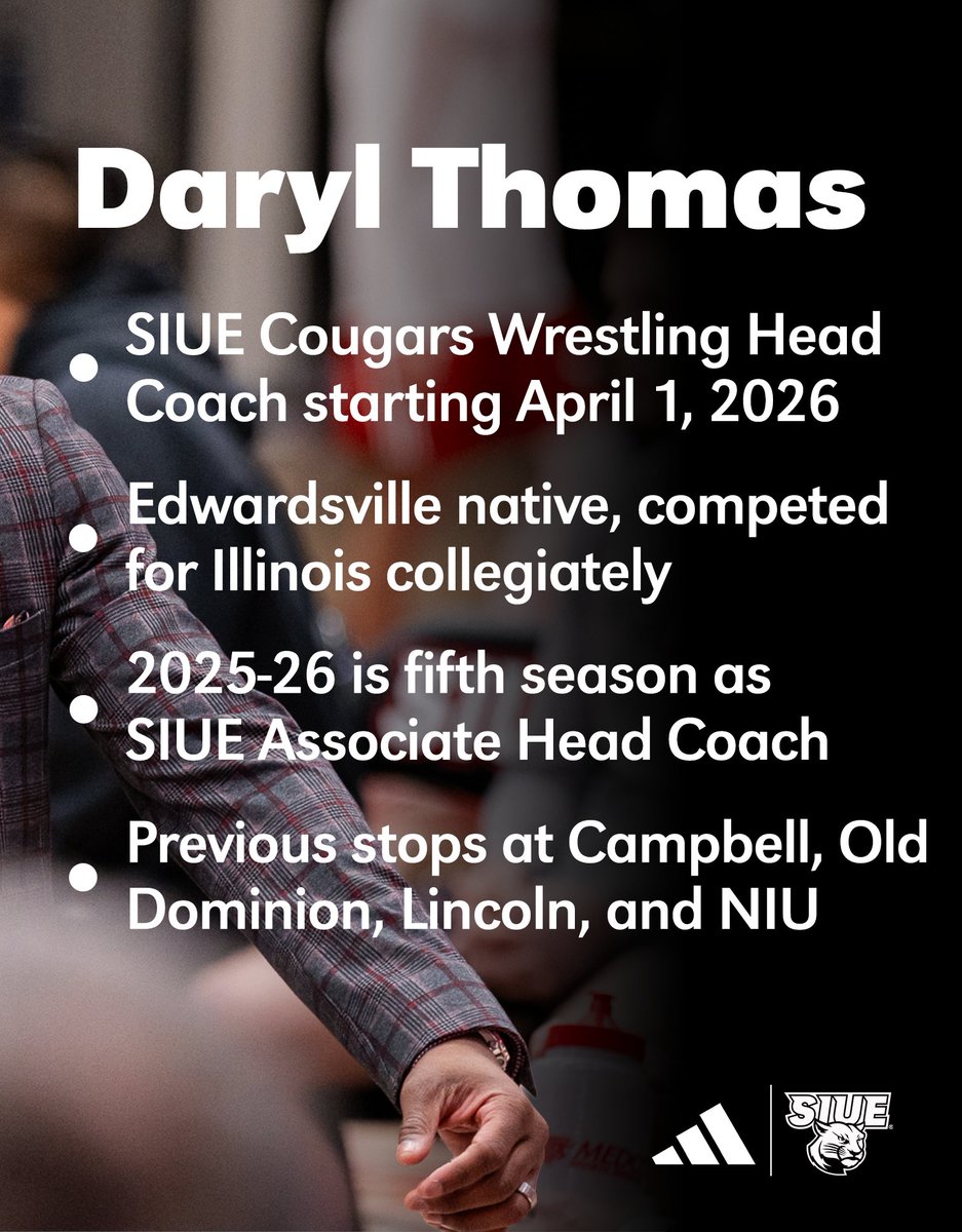 Edwardsville born and raised.
Came back home to be part of Restoring The Glory. 
Staying home to continue the rise of Cougars Wrestling.
Congratulations Coach Thomas!
 
#RollCougs | #RestoreTheGlory