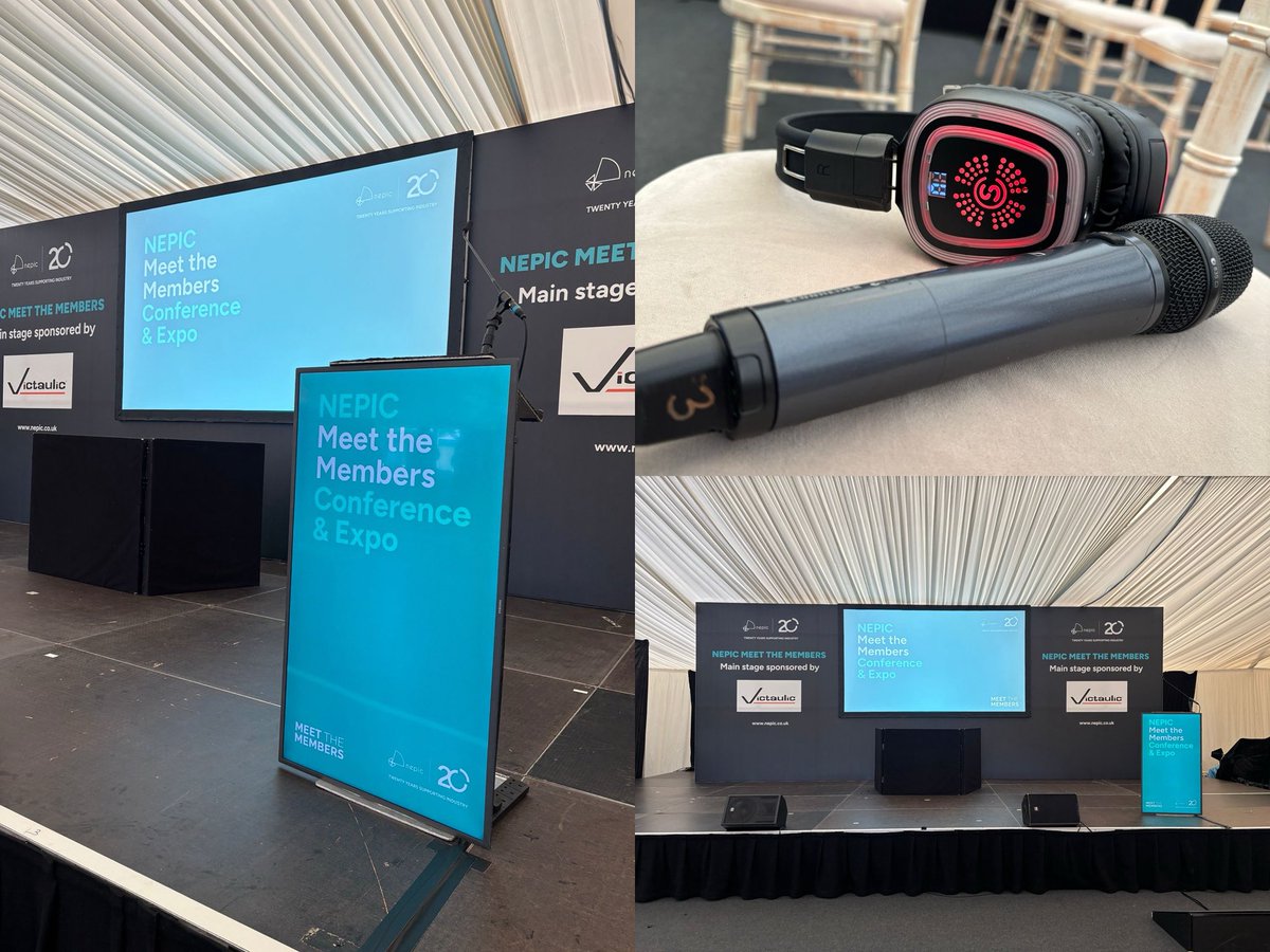 Love seeing our T3 system out yesterday at Hardwick Hall. Full audio visual including silent headphones supplied by our productions team also! #eventprofs #liveevents #conference #setdesign #audiovisual