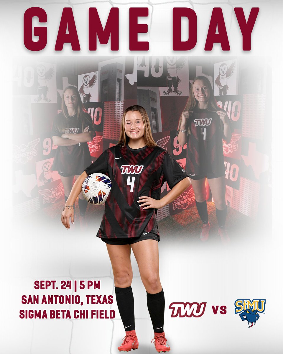 TWU_Soccer's tweet photo. 𝙂𝙍𝙀𝘼𝙏 𝘿𝘼𝙔 𝙁𝙊𝙍 𝙎𝙊𝙈𝙀 𝙋𝙄𝙊𝙉𝙀𝙀𝙍 ⚽️🥅

📊: https://t.co/m0U7GnujSa
📺: https://t.co/FvYw14CCFw

#PioneerProud https://t.co/UmAWNlHtNf