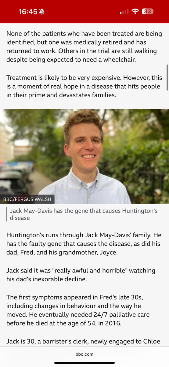 OurFavOnlineDoc's tweet photo. GOOD NEWS!
Huntington disease has now been treated successfully for the first time in human history by researchers in university college London.

This used to be an incurable disease until 2025. It is a deadly disease that kills children within 10years and kills adults within 15years.

This is crazy good news!
Read the full article here https://t.co/CKsxX03Vhc