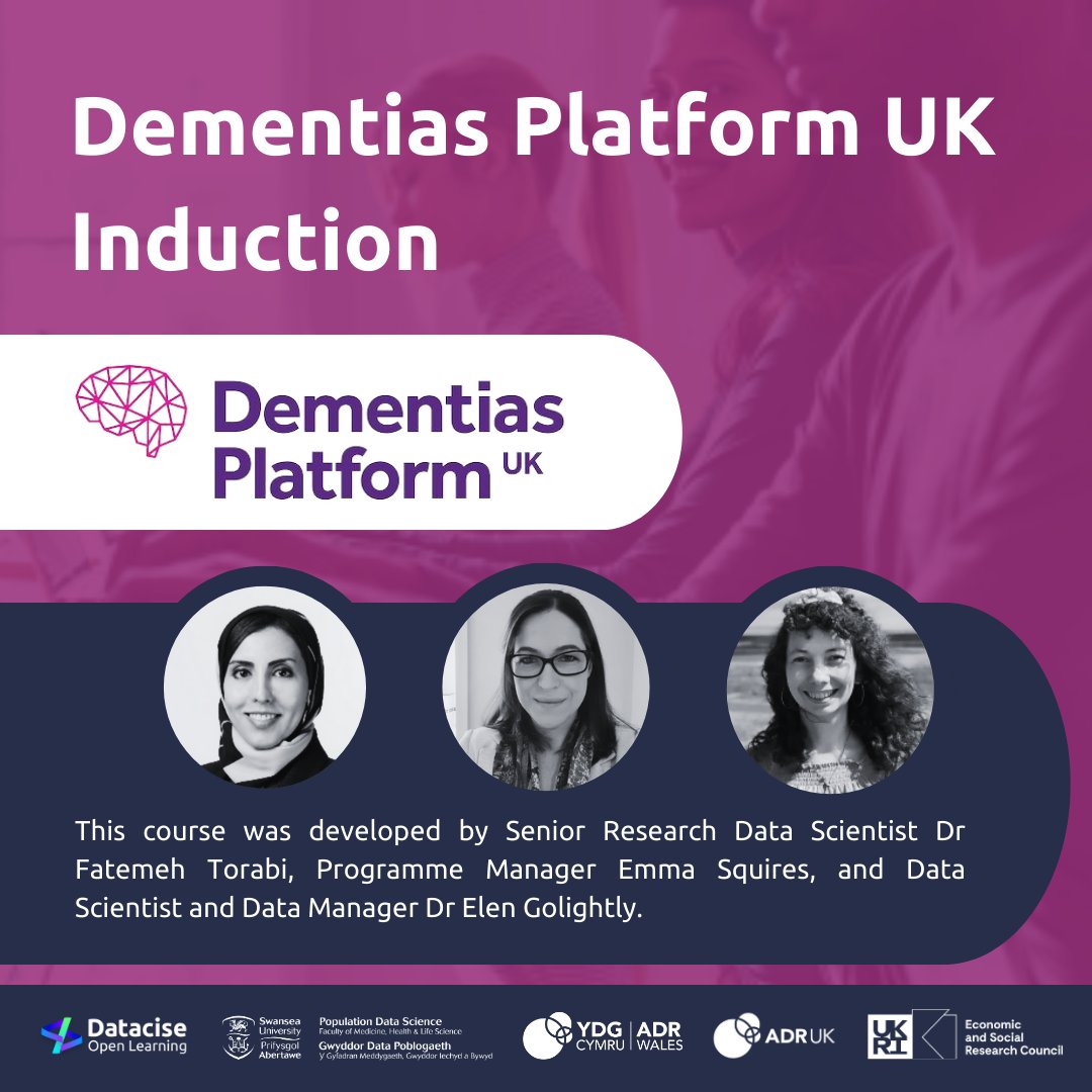 Embark on your journey to advance dementia research! 🧠

Looking to explore dementia research and access valuable data? The Dementias Platform UK Induction course is here to help!

📌 What you’ll learn:  
✅ Navigate the DPUK platform with hands-on experience  
✅ Discover rich