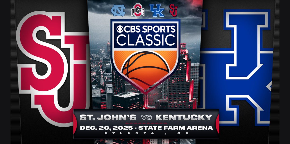 SJUDave's tweet image. Tickets secured for the game of the year in Atlanta! 🔴⚪️⛈️

Johnnie Nation see you at the State Farm Arena on 12/20/25 for St. John’s vs Kentucky!!! #sjubb