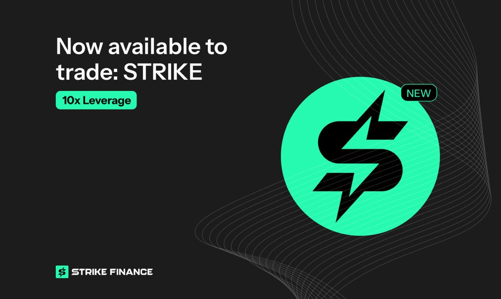 strikecardano's tweet image. You can now trade STRIKE with up to 10x leverage.

Link: 🕹️ app.strikefinance.org/perpetuals/str…