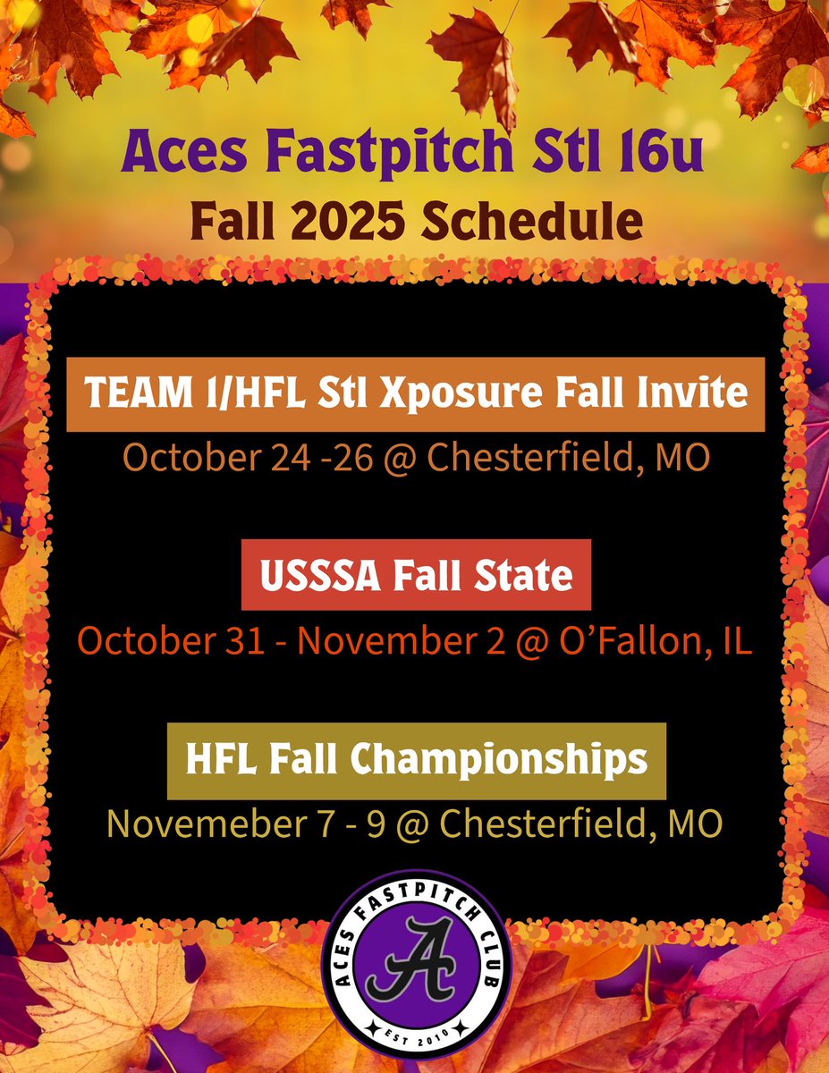 Ready for fall season!! Come see us play!