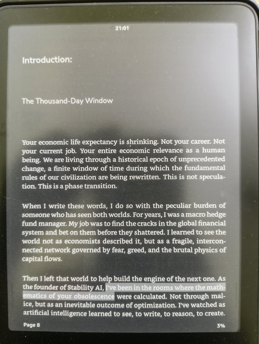ChiragThoughts's tweet image. Curious to know your take on the claim made by @EMostaque in his latest book The Last Economy. Before this I read all the books of @harari_yuval and I think it makes sense. Would love to hear from you and the thesis behind your conclusion.