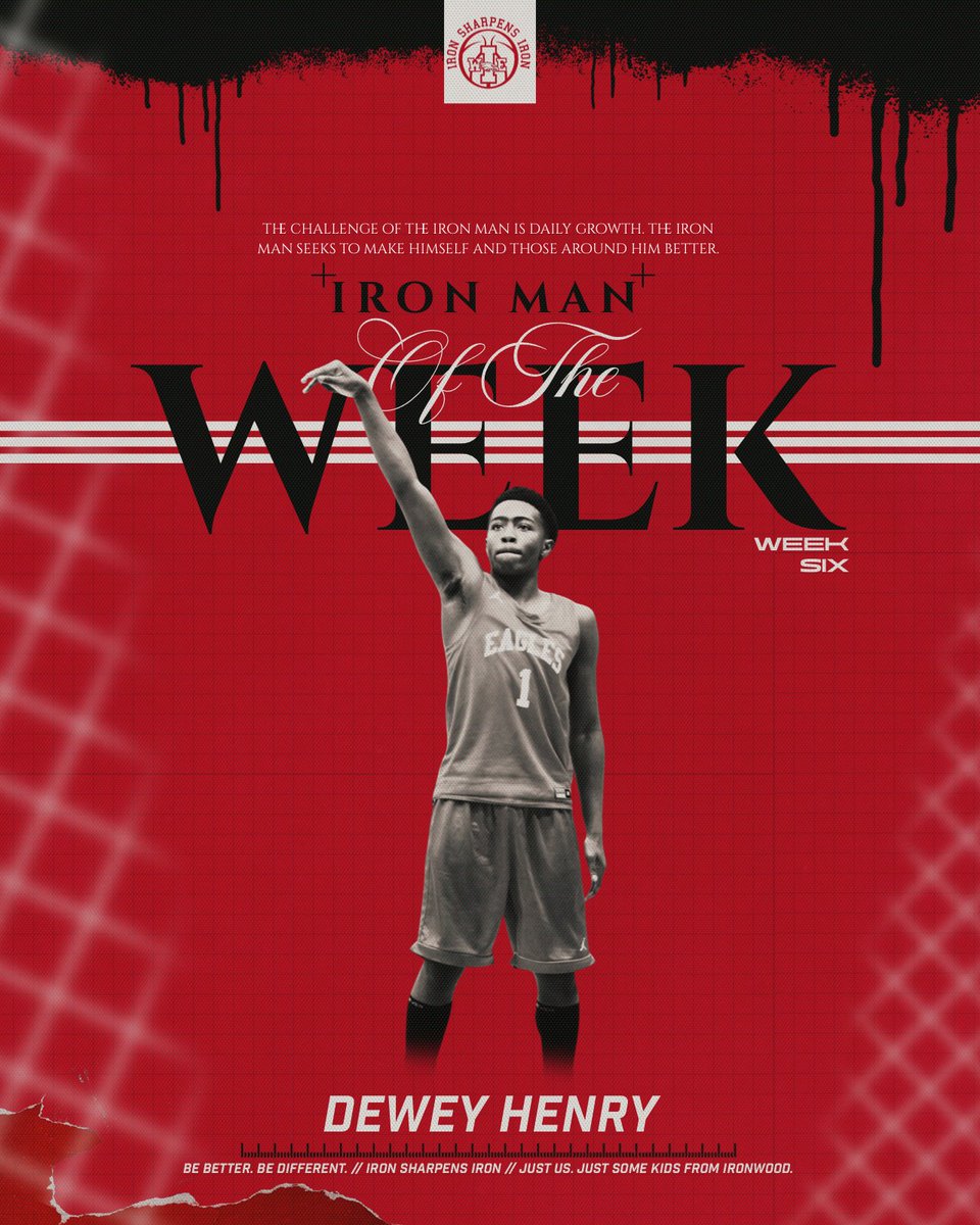 ⚔️Congratulations to Dewey Henry on receiving the Week 6 Iron Man Award. The Iron Man strives to make himself and those around him better. Dewey keeps getting better and better. Further, he is one of the best vocal leaders in our room. ⚔️

#BeBetterBeDifferent #IronSharpensIron