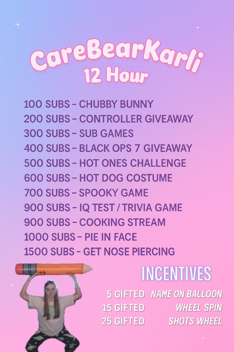 🚨 Hey lil cubs I’ll be doing a subathon on the 26th at 12pm est! Don’t forget your 🍿