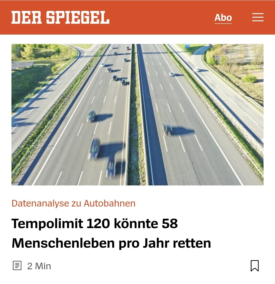 Mit Tempo 120 gäbe es laut einer Studie 26% weniger Unfälle mit Schwerverletzten &amp; 35% weniger Verkehrstote. Wir könnten pro Jahr rechnerisch 58 Menschen das Leben retten &amp; 904 Schwerverletzte &amp; 1375 Leichtverletzte verhindern, so könnten 216 Mio € Unfallkosten gespart werden.