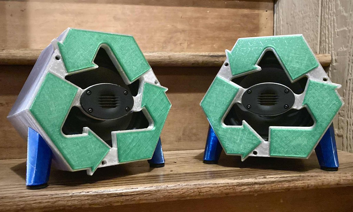 joshuartaylor's tweet image. As we start to pack for this weekends @3DPrintopia - we&apos;d like to express our humble gratitude to @DepositionSound for wanting to work with us! 
Together we produced this awesome #recycled speaker set! 

They&apos;re recreated from some older speakers that were perfect for a new life!…