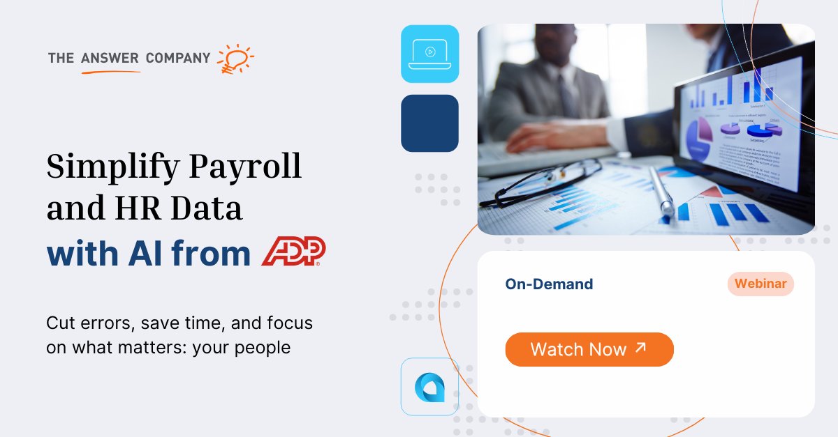 Catch up on last week's AI in HR &amp; Payroll webinar at your pace. Practical use cases, clear takeaways, and tools to boost accuracy and efficiency. 

Watch On-Demand now: hubs.ly/Q03JrLw30

#AI #HRTech #FutureOfWork #BusinessEfficiency #Automation #DigitalTransformation