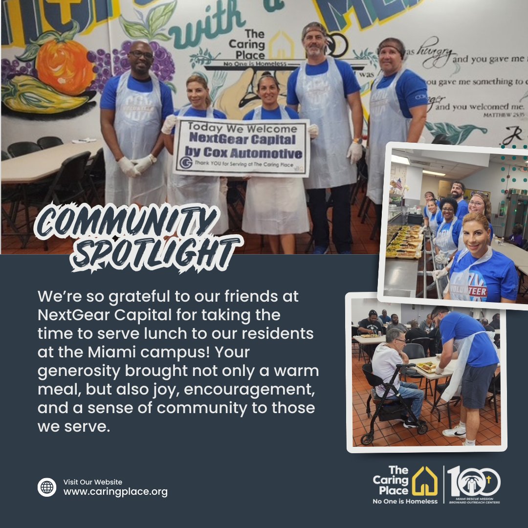 We’re so grateful to NextGear Capital for serving lunch to our Miami residents! Your generosity brought warmth, joy, and community, helping us continue our mission of restoring lives with dignity and compassion
#No1IsHomeless