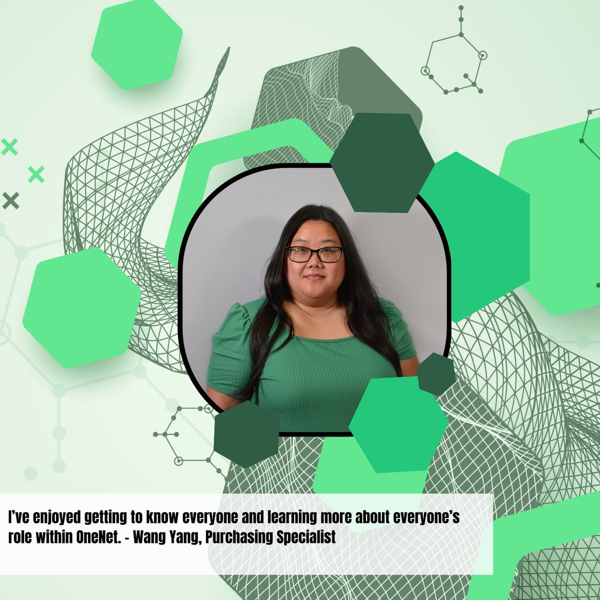 OneNetOK's tweet image. Introducing the OneNet Purchasing and Fixed Assets Department! Purchasing specialist Wang Yang, the newest member of the team, brings fresh insight and new skills to the role.  Read all about it: tinyurl.com/4trrkfsj #OneNetConnects #WeAreOneNet