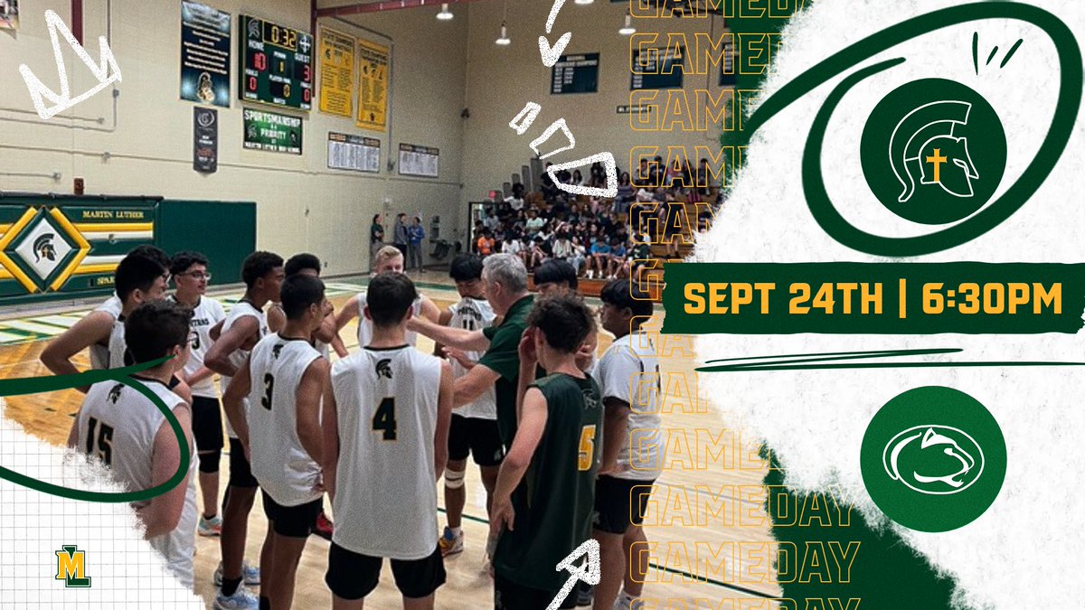 ML Spartan Athletics (@ml_spartans) on Twitter photo Join us at 6:30 PM to support our Boys Volleyball team as they visit the Greendale Panthers! ππͺ <a href="/MartinLutherHS/">Martin Luther HS</a> Join us at 6:30 PM to support our Boys Volleyball team as they visit the Greendale Panthers! ππͺ <a href="/MartinLutherHS/">Martin Luther HS</a>