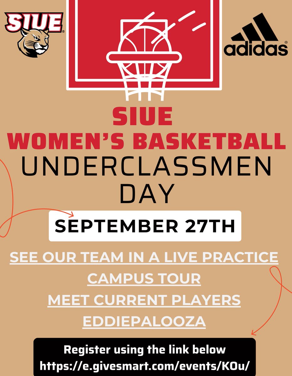 SIUEWBB's tweet image. ‼️Last chance to sign up for Underclassmen Day‼️
Register by tomorrow afternoon to see a day in the life of SIUE Women’s Basketball!