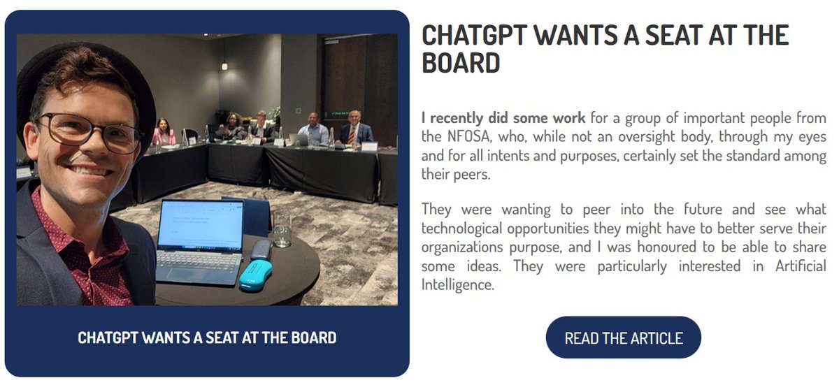 PierreMurray's tweet image. And also, the National Dialogue… but not sure how many people want a seat there?
Nonetheless, my latest article!

Read here: jeanpierremurraykline.co.za/chatgpt-wants-…
#NFOSA
#ArtificialIntelligence
#DataEthics
#MachineLearning
#AITraining
#AIBias
#AITransparency
#AIForGood
#TechInnovation