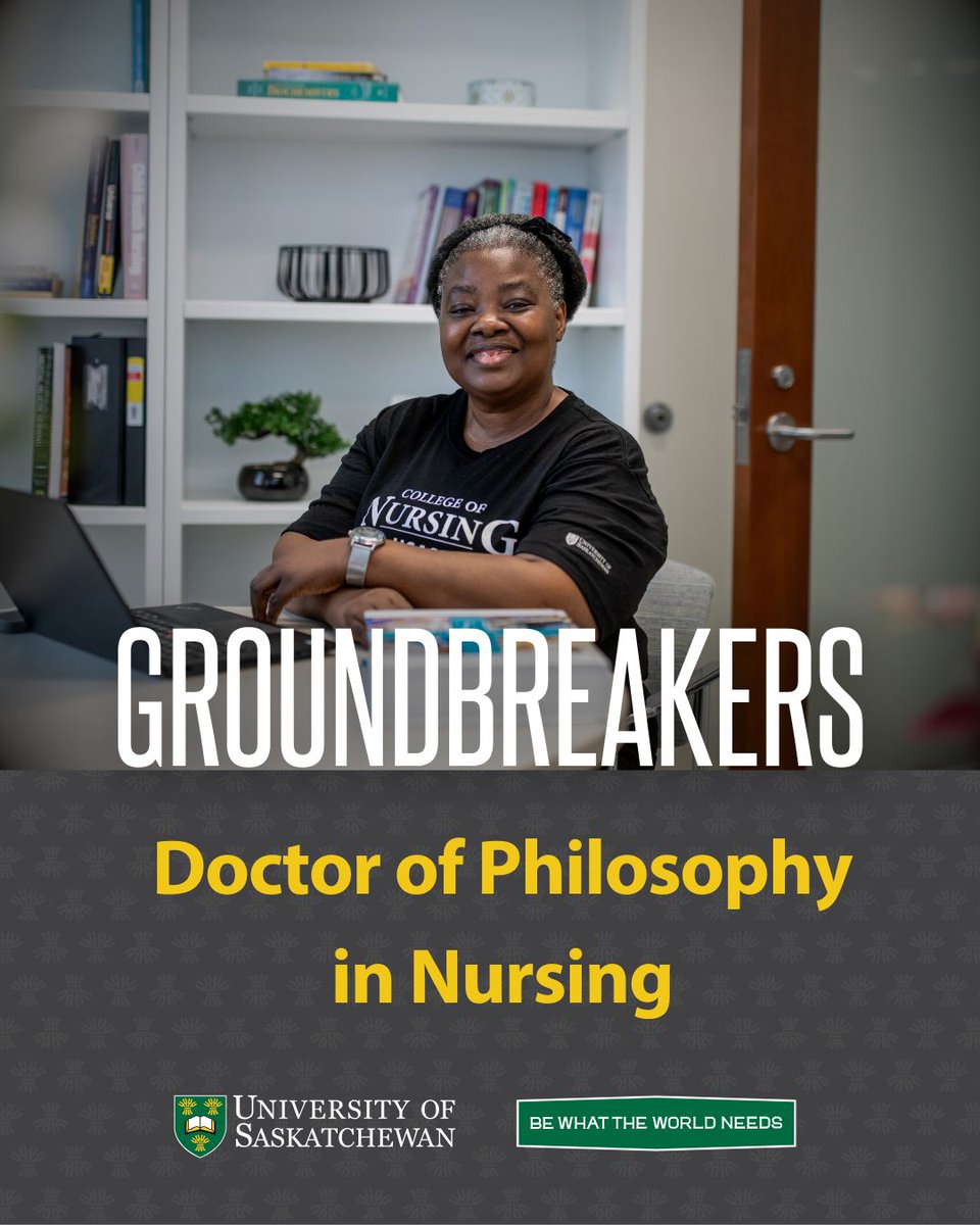 Thinking about continuing your education? Consider our Doctor of Philosophy (PhD) in Nursing program!

Learn more about our PhD in Nursing program: grad.usask.ca/programs/nursi…

@USask