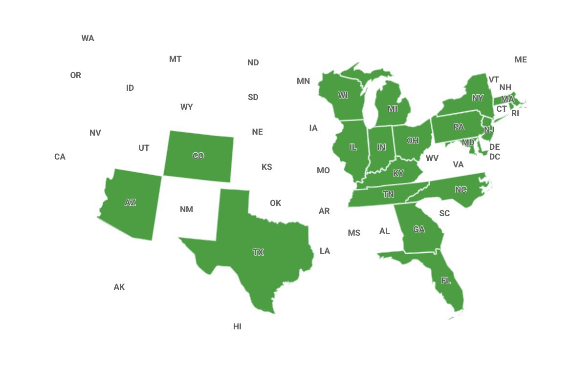 overhiser25_'s tweet image. Updated visit map/committed map #HurstIsHome✝️☘️