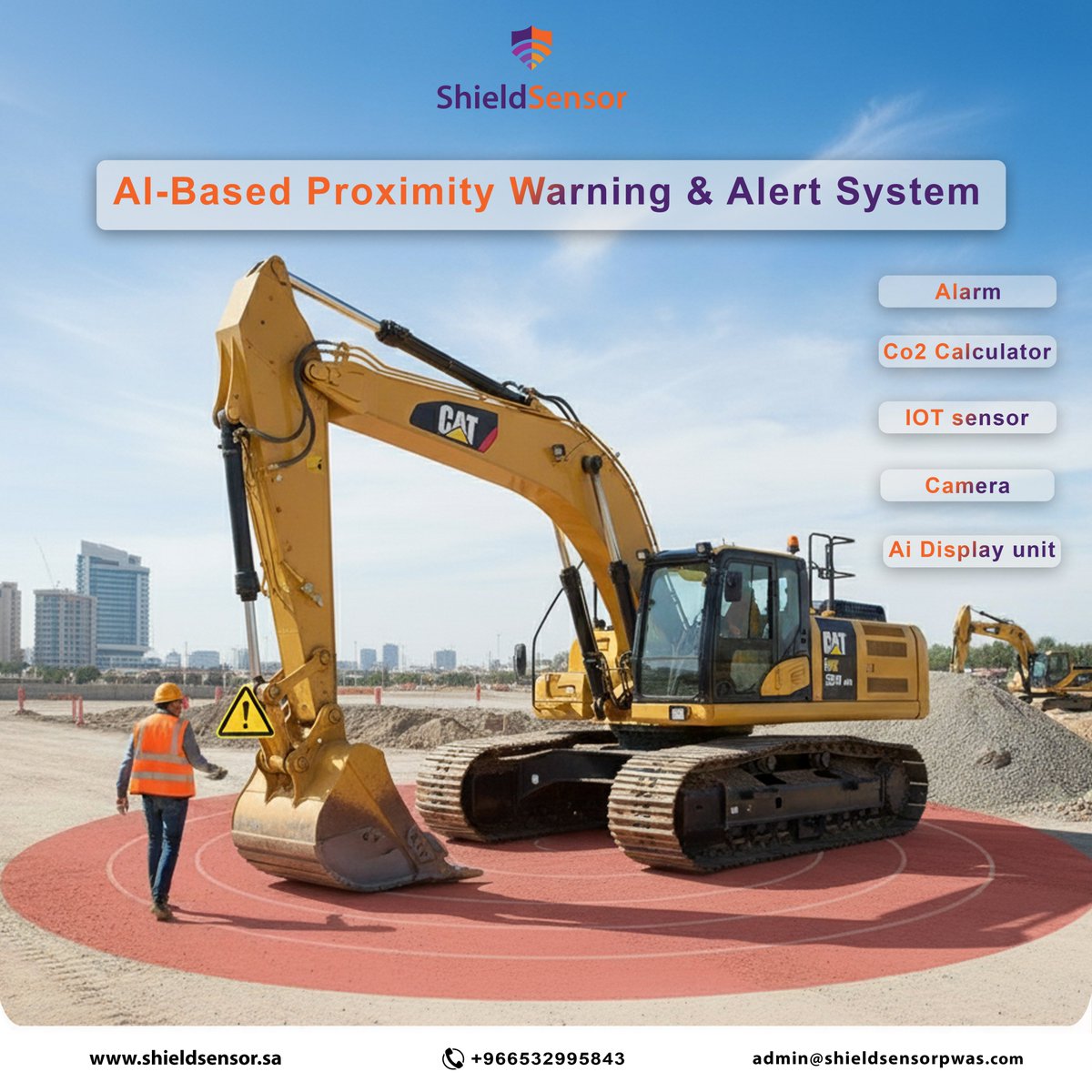 ShieldSensor's tweet image. Shield Sensor’s AI-Based Proximity Warning &amp;amp; Alert System (PWAS) combines cutting-edge technology to protect workers and equipment in real time.

🌐 shieldsensor.sa

#ShieldSensor #PWAS #ProximityWarningSystem #SmartSafety #WorksiteSafety #ConstructionTech