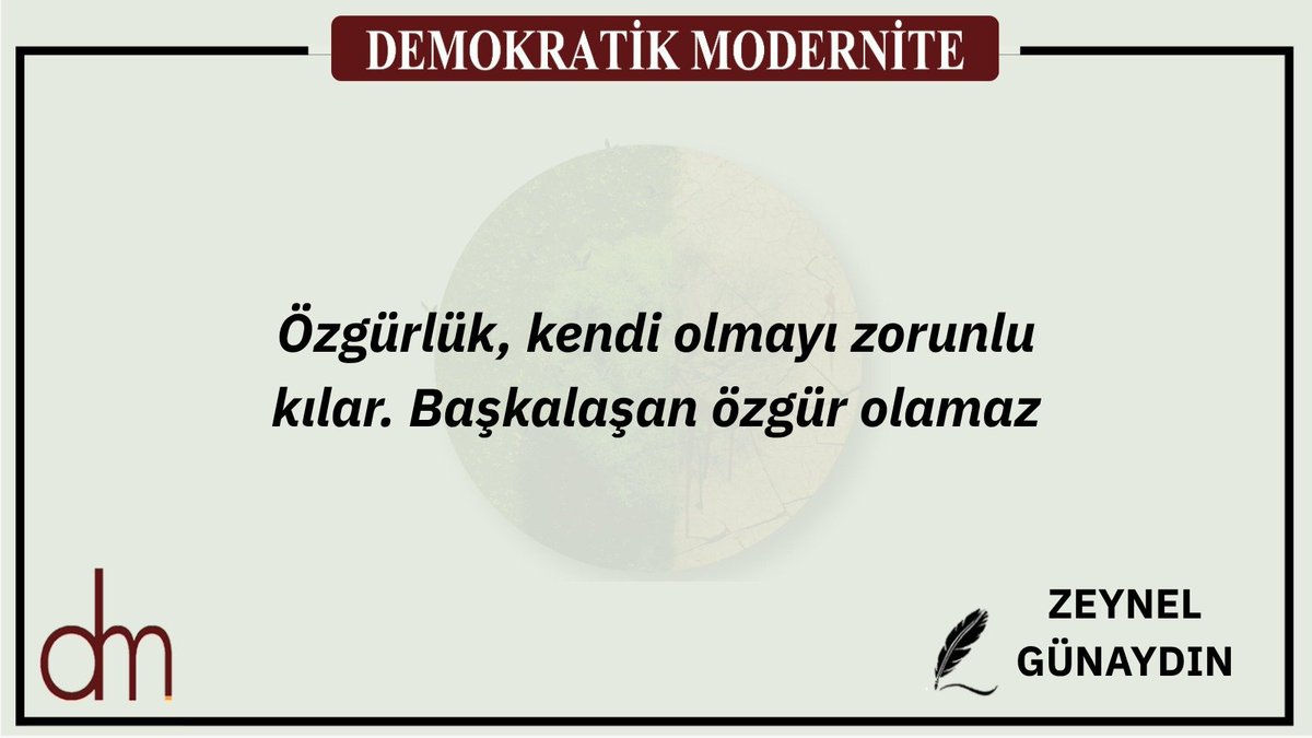 “Ulus-Devlet Çıkmazı ve Demokratik Konfederalizm” dosya konulu 51. Sayımızda Zeynel Günaydın’ın “Toplumsal Sorunların Çözümünde Demokratik Ulus” yazısı…
demokratikmodernite.org/toplumsal-soru…