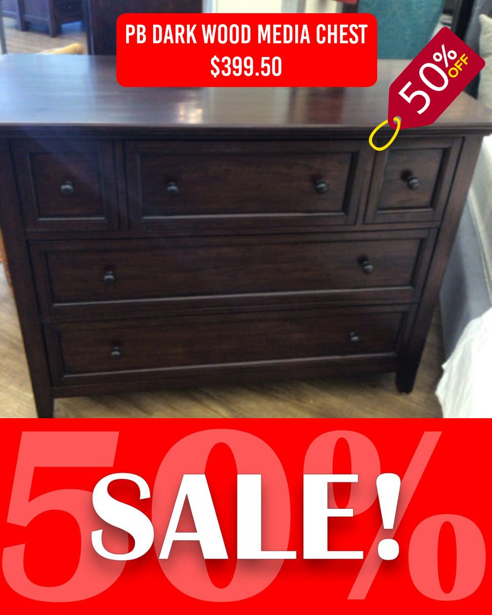 ConsignmentFLA's tweet image. Upgrade your space with this stunning PB dark wood media chest—now only $399.50 at 50% off! 

#FurnitureDeals #HomeStyle #ConsignmentFinds #FurnitureSale #EncoreInteriors #MediaChest #StorageSolutions #HomeInspiration #DecorGoals