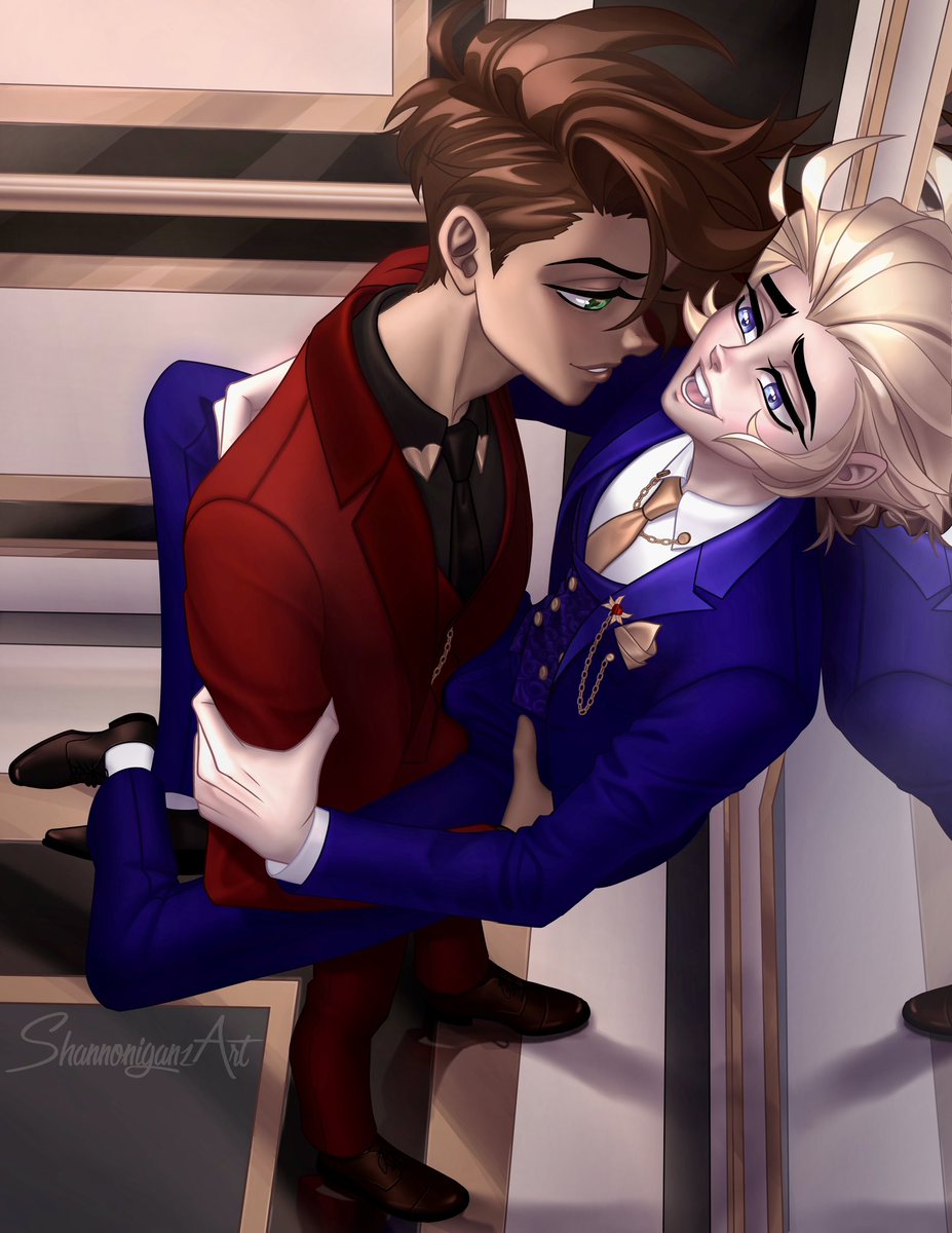 Shannoniganz_z's tweet photo. I’m so excited to share my piece I got to do for @Mixkarules18 ‘s amazing fic!!!
I absolutely adore this AU and the collab was so fun 🥰
Absolutely go check out the fic!!!!
#RadioAppleBigBang2025
#radioapple https://t.co/MxmvUhxvZV