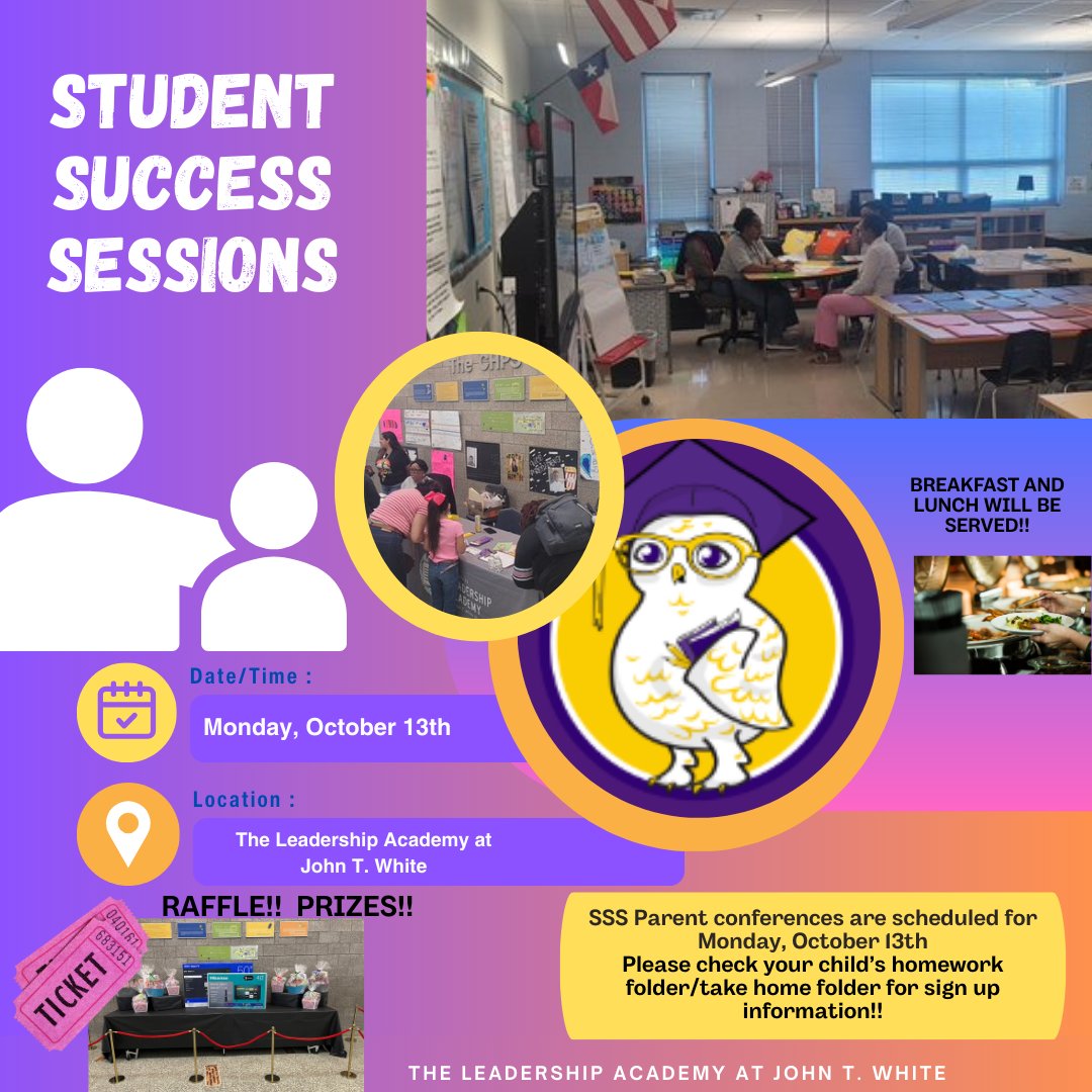 JTW Family and Friends!
SAVE THE DATE!!!
Monday, October 13th 2025
Student Success Sessions: Parent Conferences!
Breakfast and Lunch will be served!
RAFFLES!! PRIZES!! AND MORE!!!