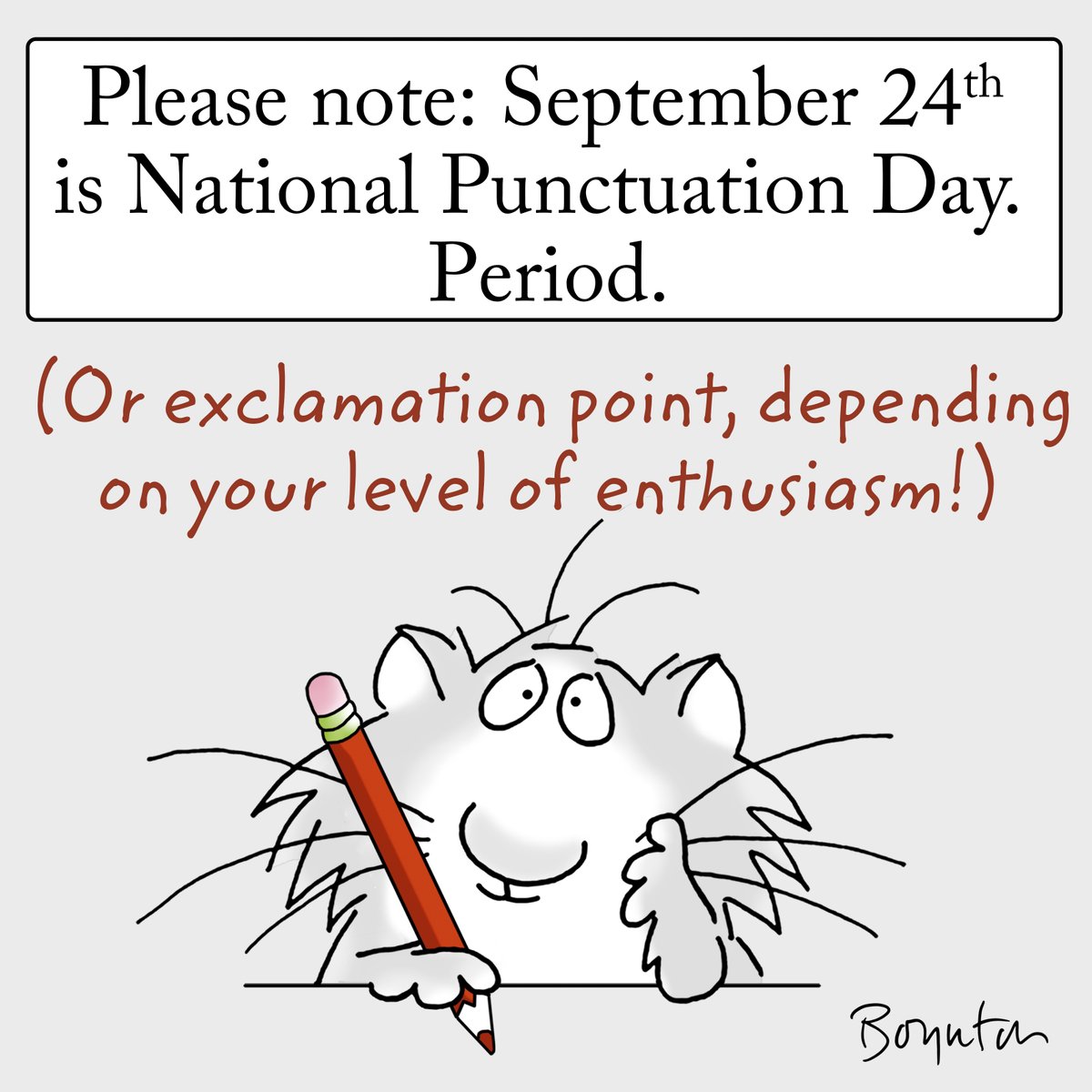 SandyBoynton's tweet image. Let&apos;s hear it for PUNCTUATION! #NationalPunctuationDay