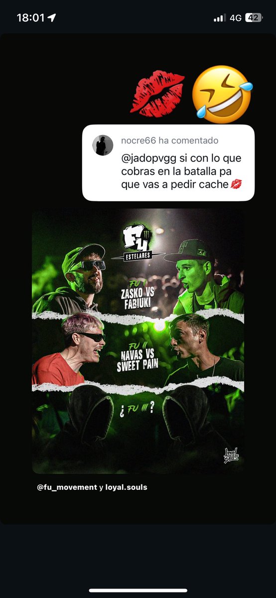 🚨BEEF JADO CON NOCRE‼️

Recientemente ha habido cierto pique entre Jado y Nocre a raíz de que Jado pidió a Force una revancha.

Aquí podeis ver lo que ha subido <a href="/millodarko/">Nocre</a> a sus historias de IG‼️

FU 4, hacedlo🙌🏼