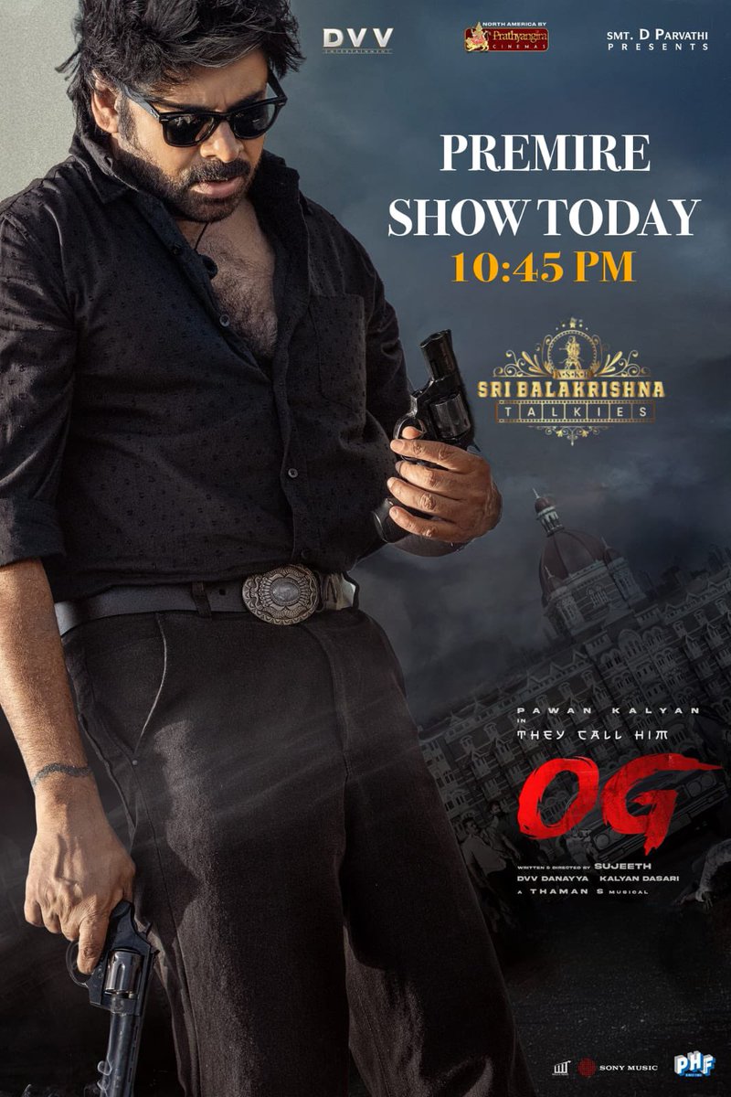 SBKTalkies's tweet image. 🔥 The wait is over! 🔥
Catch the power-packed Premiere Show of OG today at 10:45 PM – only at @SBKTalkies 
Don’t miss the mass, the madness, and the megastar roar on the big screen! 💥🎬

#OG #PawanKalyan #PremiereShow #SriBalakrishnaTalkies #Powerstar #MassAction…