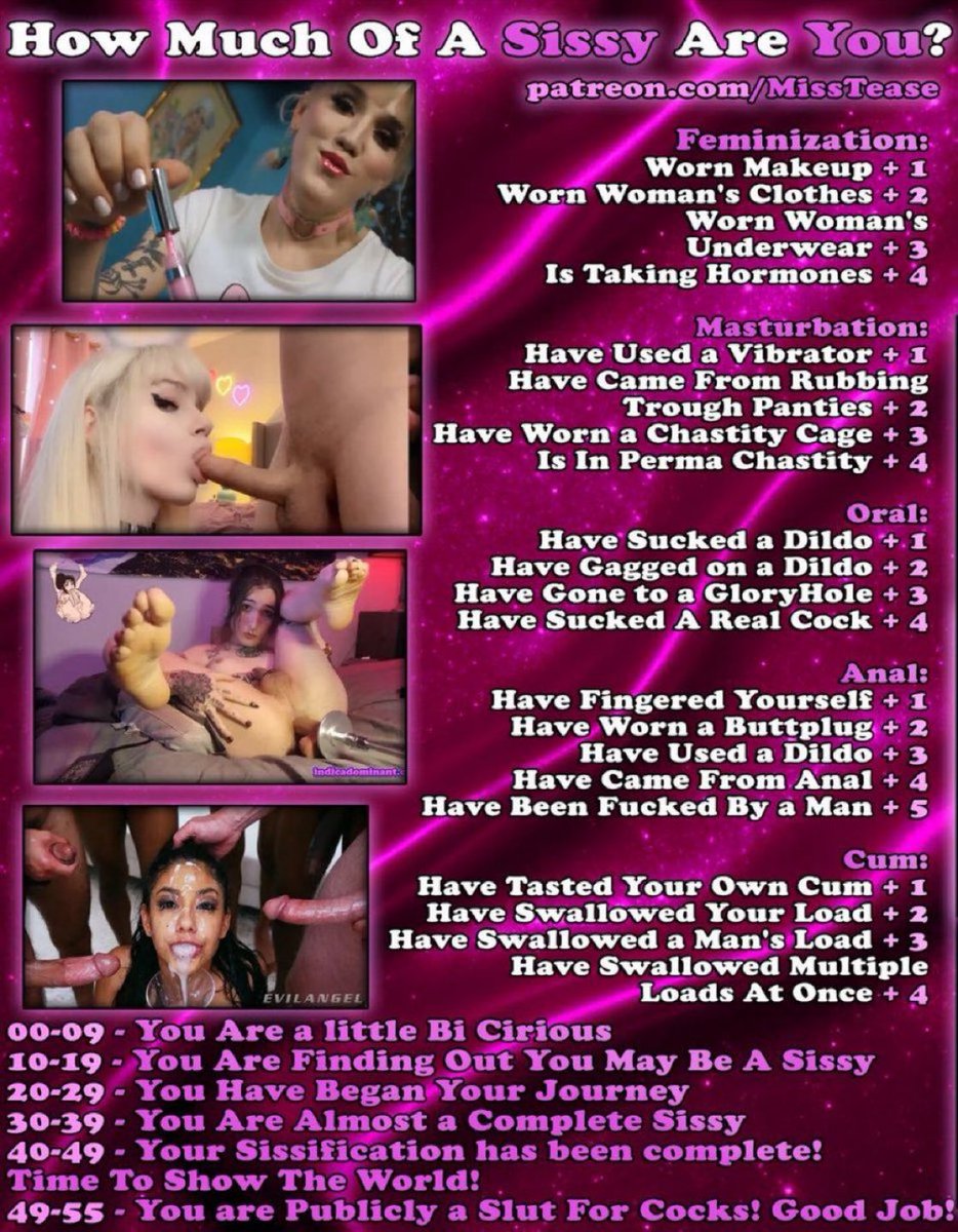 💅 Another SISSY TEST / Quiz for u Slutties👠

Add points 🔥
Comment ur score/ ur latest slutty pic 🥵
&amp; get the Ultimate Exposure 😈

😲&gt; Pics with most ENGAGEMENT will be PINNED for a WEEK 

DM TELEGRAM 📥
t.me/Church4sissies1