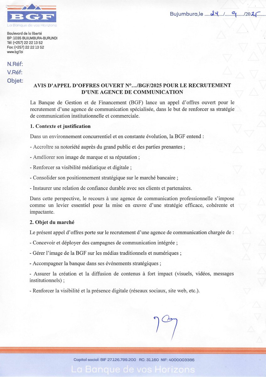 BGF Burundi tweet media
