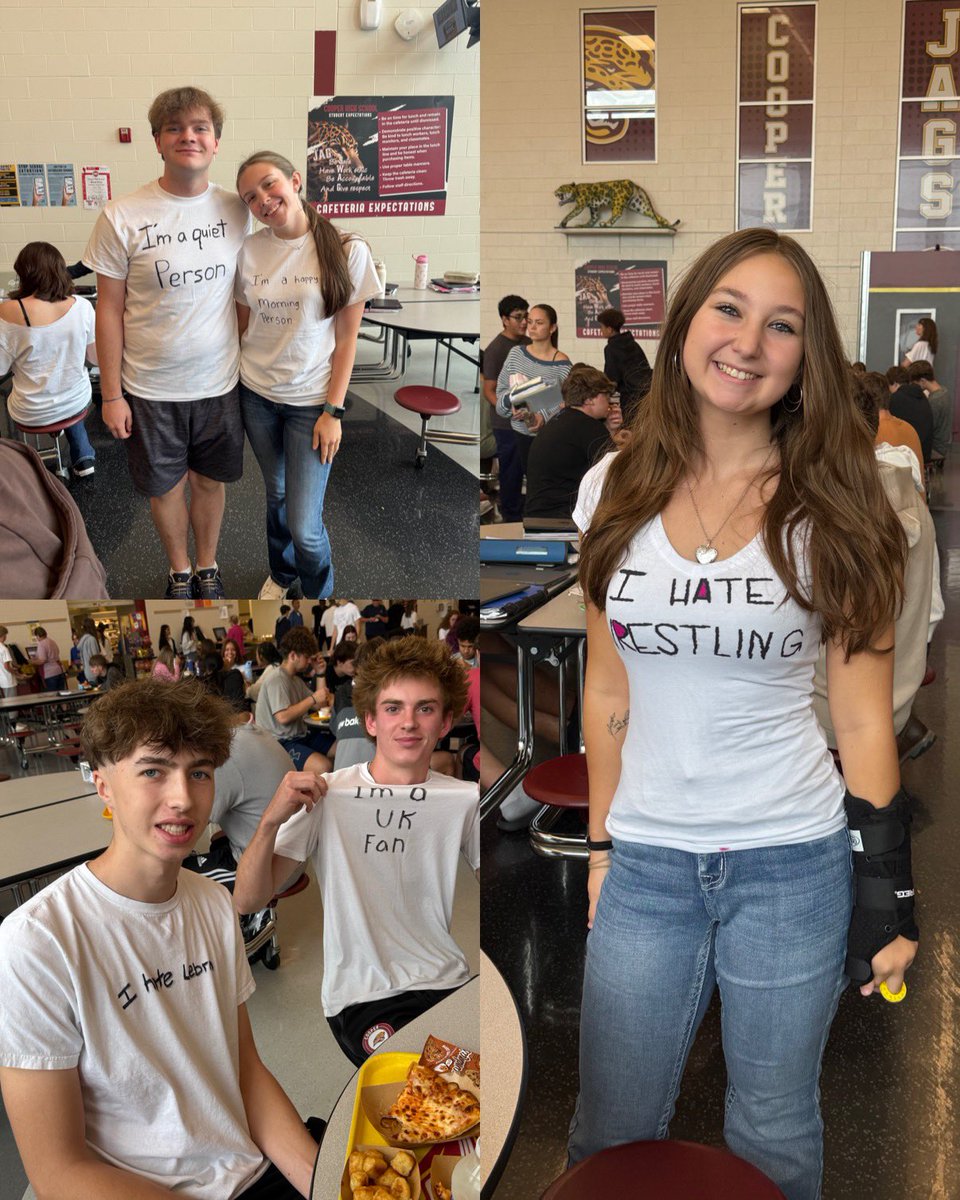 GreatRCstore's tweet image. 3rd day of Homecoming Spirit Week!! Here are some white lies walking around the halls today! 

What’s your white lie? 🤍🐆