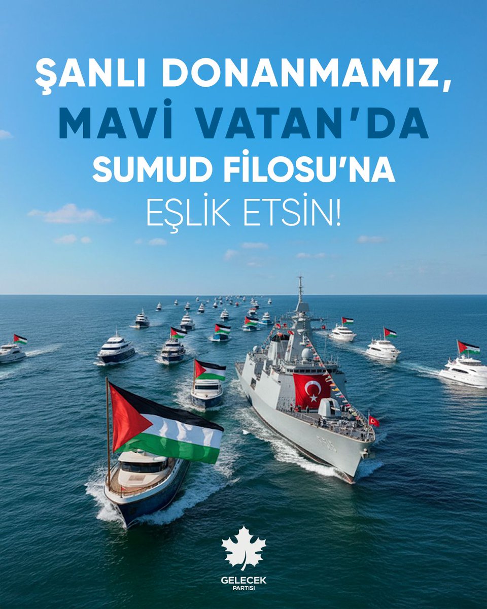 Şanlı donanmamız, Mavi Vatan’da Sumud Filosu’na eşlik etsin!

#SumudFilosu #Gazze