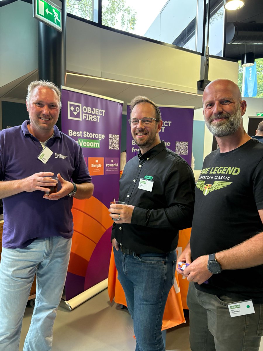 object_first's tweet image. Last week, @object_first joined the #VeeamON Tour in Belgium and the Netherlands.
We enjoyed meeting with customers and partners, while sharing how our product Ootbi delivers ransomware-proof, immutable backup storage purpose-built for @Veeam users.