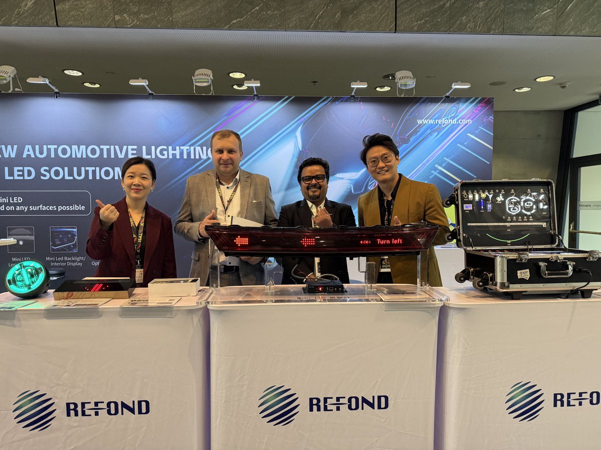 RefondOpto's tweet image. 🎥 Highlights from ISAL!
Refond takes the stage at the ISAL Forum Exhibition, Booth #31, showcasing our latest innovations in automotive lighting and display technology. ✨

ISAL Symposium #RefondOptoelectronics #ISAL2025 #Innovation #AutomotiveLighting #DisplayTechnology