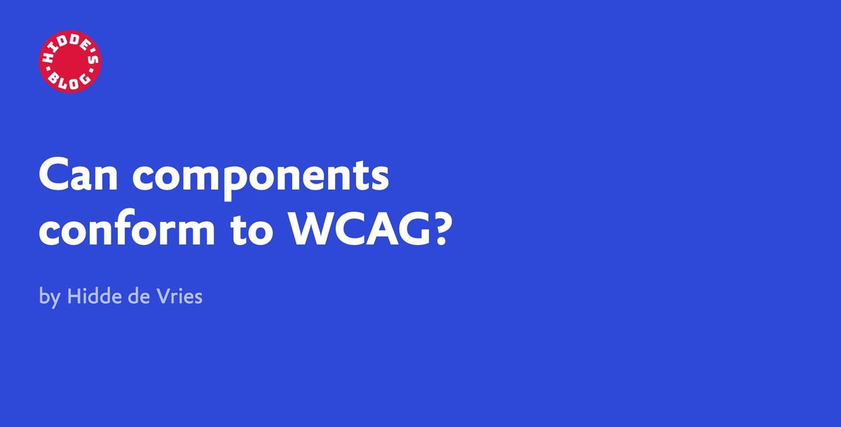 lukasoppermann's tweet image. #DesignSystem #Component conformance with #wcag, is it possible?
→ buff.ly/BwaamLl 

Conformance ensures that every component instance upholds the design system’s standards for accessibility, quality, and consistency—at scale and over time.